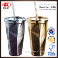 DS802 450ML high qulity starbucks stainless steel mug tumbler with straw and custom logo